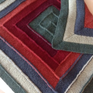 Ten-stitch baby blankets, using Frankie Brown's pattern (Ravelry).